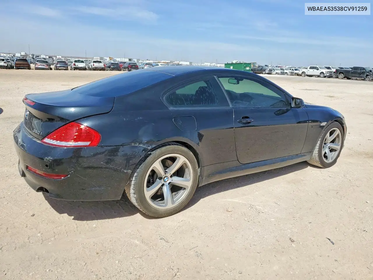 2008 BMW 650 I VIN: WBAEA53538CV91259 Lot: 46770066