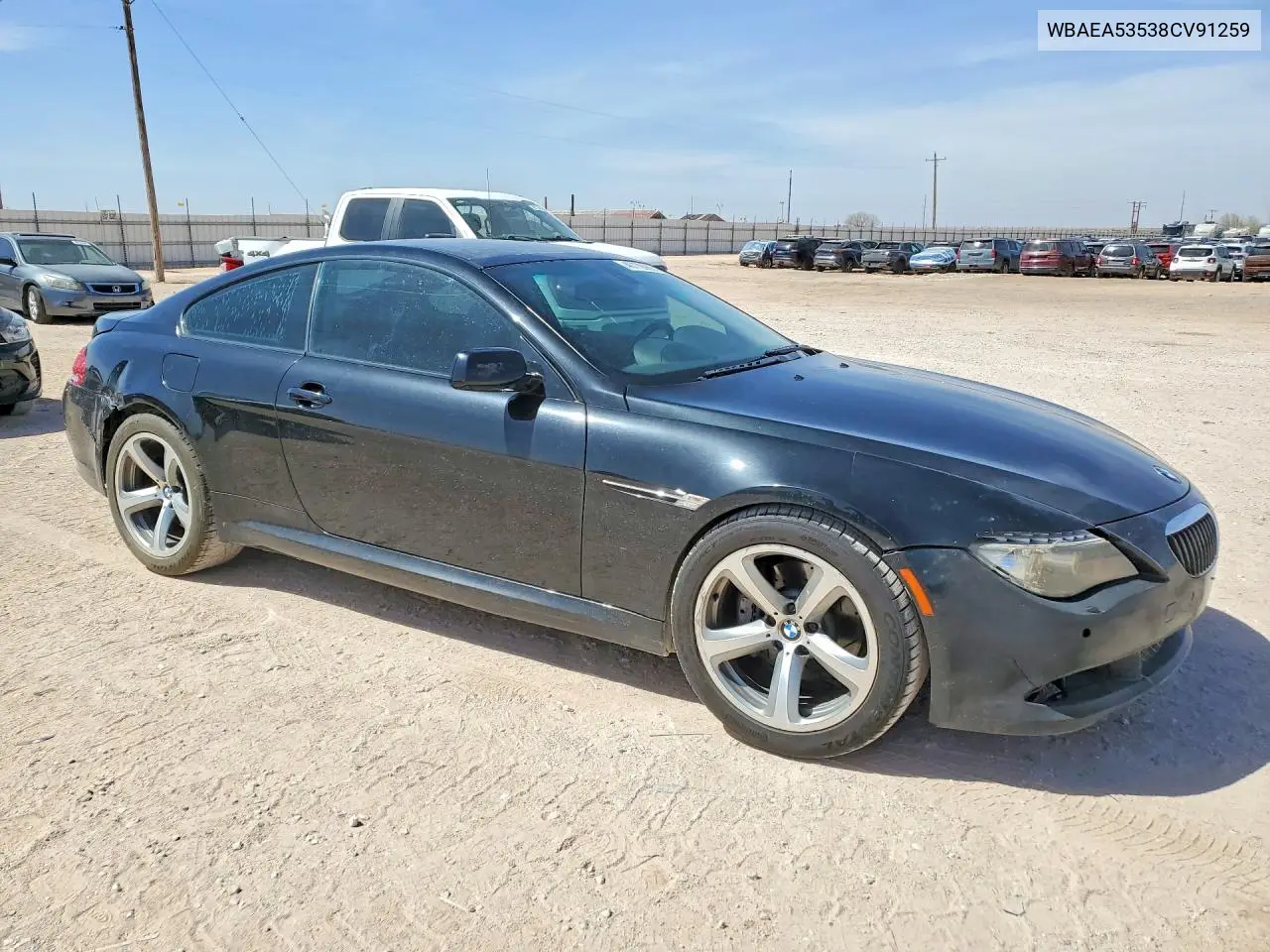2008 BMW 650 I VIN: WBAEA53538CV91259 Lot: 46770066