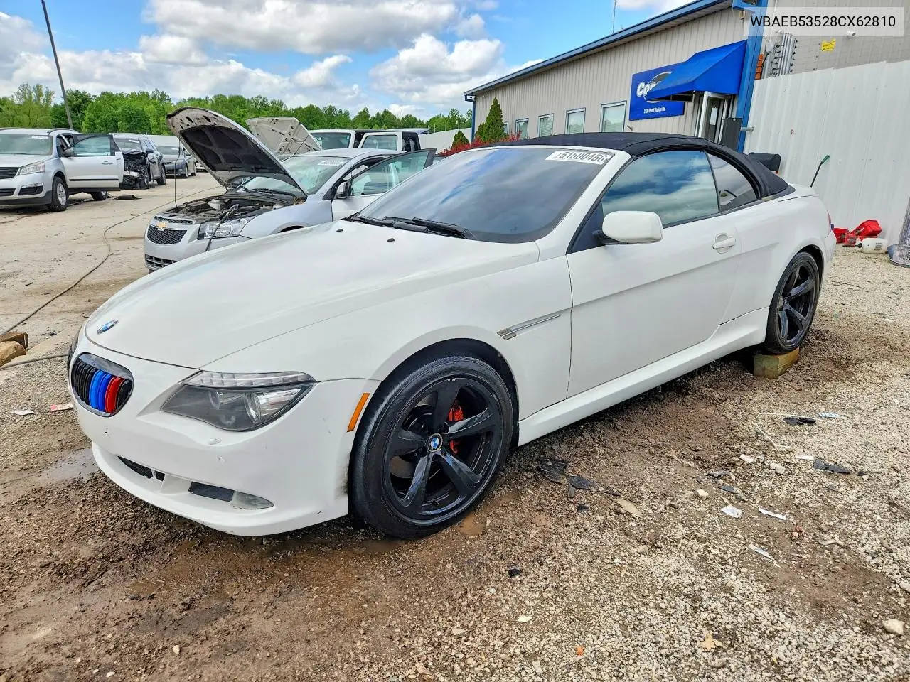 2008 BMW 650 I VIN: WBAEB53528CX62810 Lot: 51500456