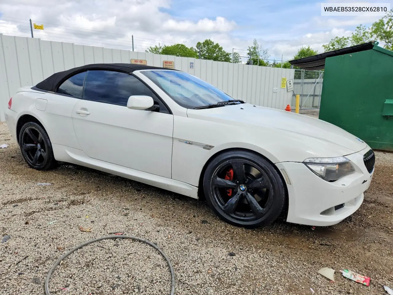 2008 BMW 650 I VIN: WBAEB53528CX62810 Lot: 51500456