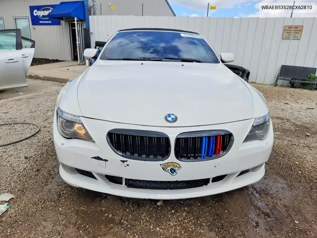 2008 BMW 650 I VIN: WBAEB53528CX62810 Lot: 51500456