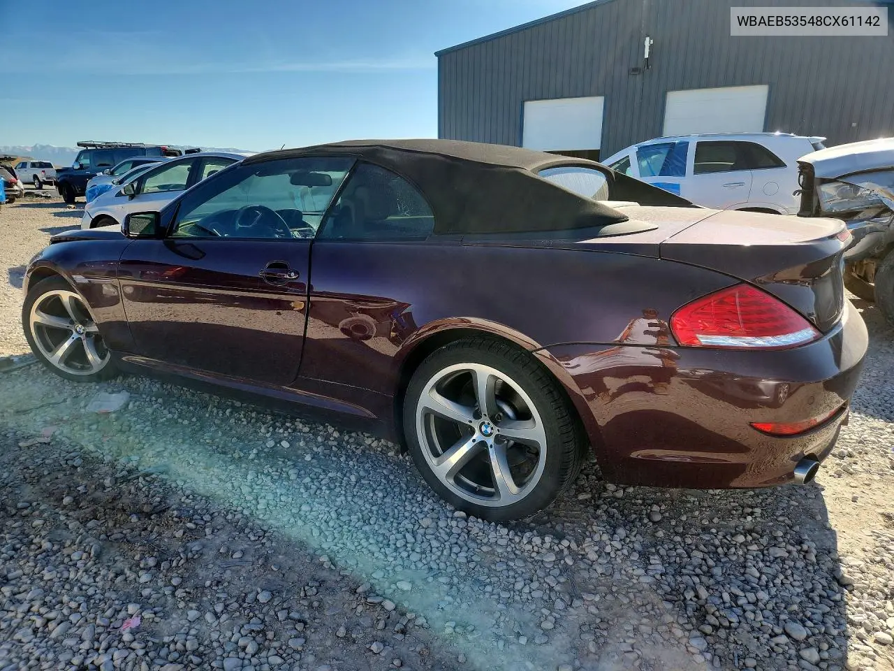 2008 BMW 650 I VIN: WBAEB53548CX61142 Lot: 52958436