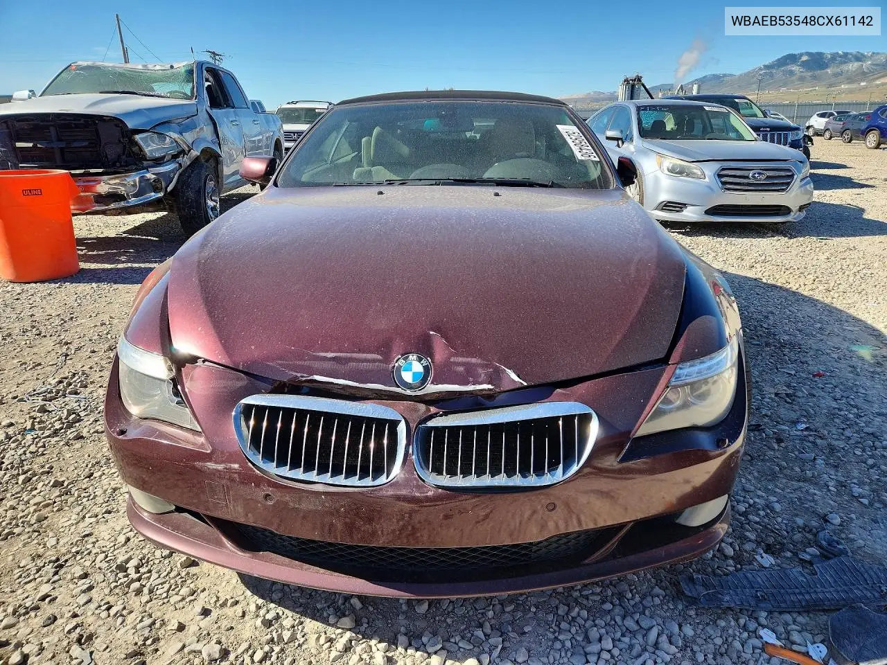 2008 BMW 650 I VIN: WBAEB53548CX61142 Lot: 52958436