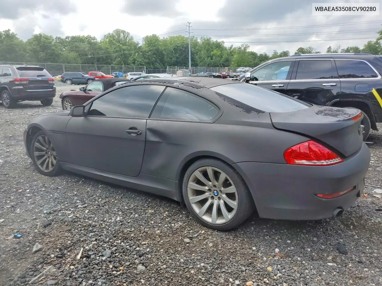 2008 BMW 650 I VIN: WBAEA53508CV90280 Lot: 59791106