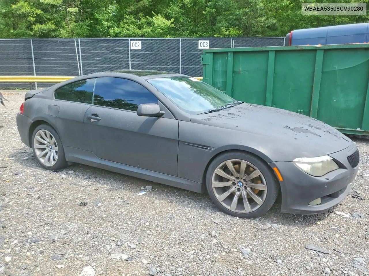 2008 BMW 650 I VIN: WBAEA53508CV90280 Lot: 59791106