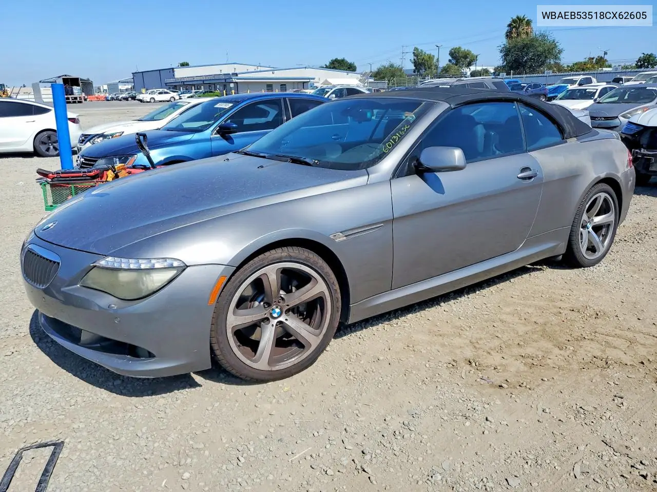 2008 BMW 650 I VIN: WBAEB53518CX62605 Lot: 60131656