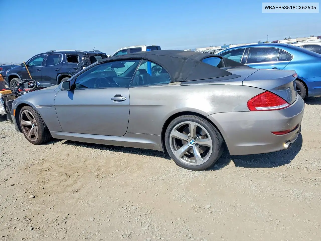 2008 BMW 650 I VIN: WBAEB53518CX62605 Lot: 60131656