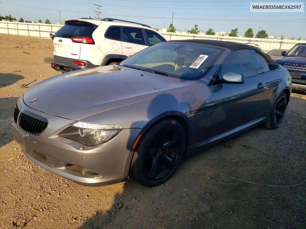 2008 BMW 650 I VIN: WBAEB53568CX62597 Lot: 60972596