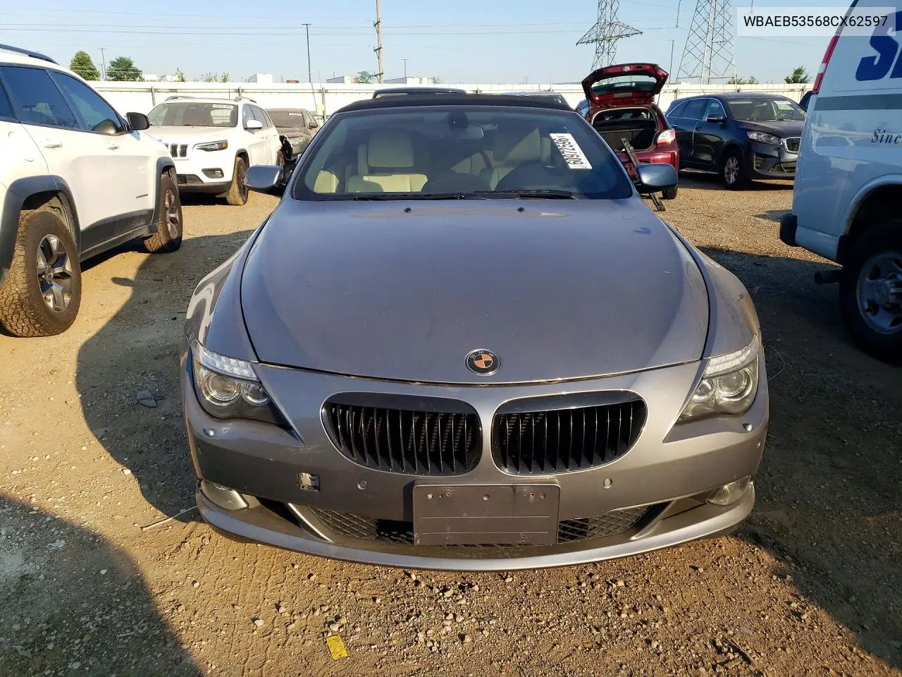 2008 BMW 650 I VIN: WBAEB53568CX62597 Lot: 60972596