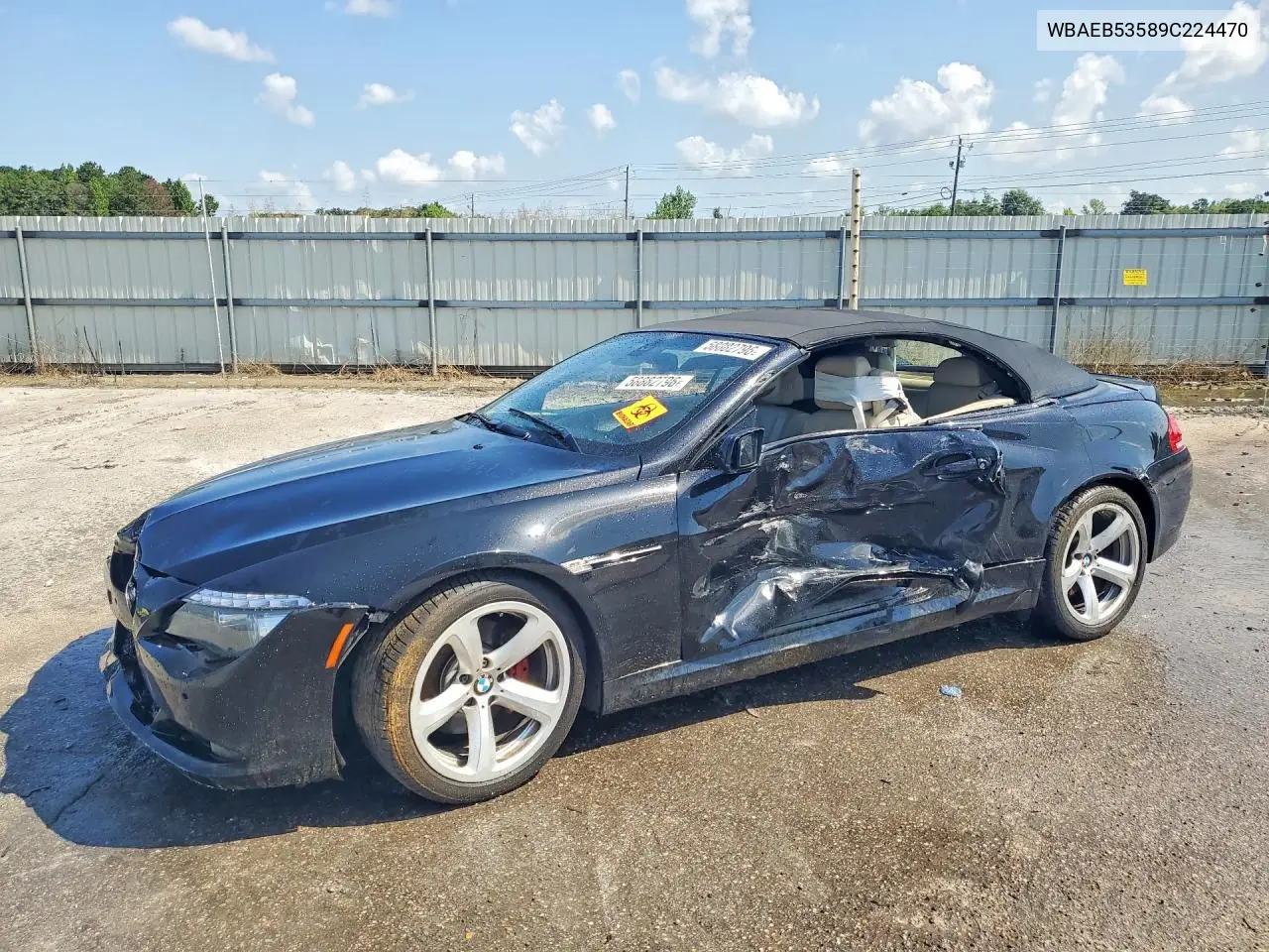 2009 BMW 650 I VIN: WBAEB53589C224470 Lot: 58882796