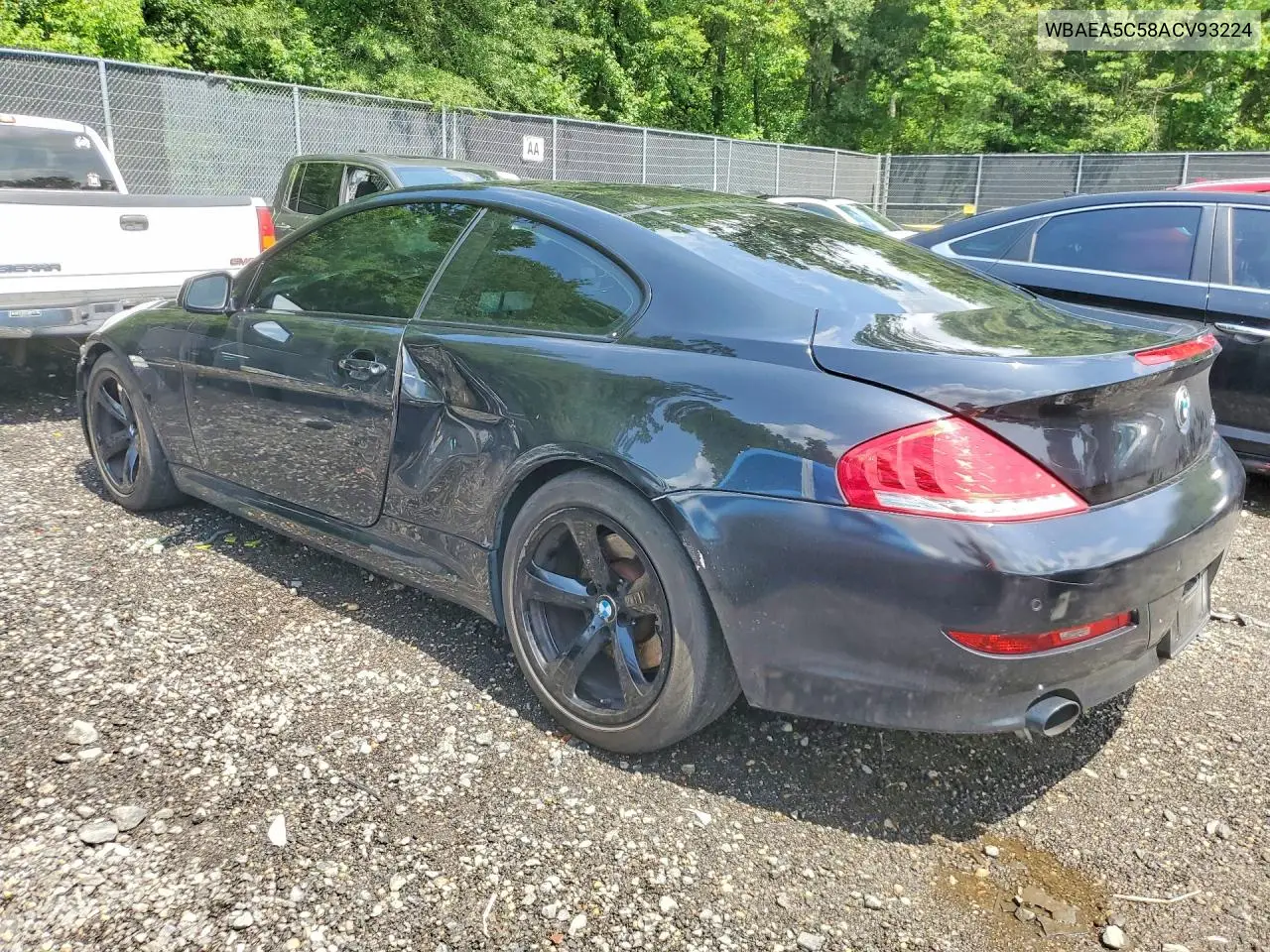 2010 BMW 650 I VIN: WBAEA5C58ACV93224 Lot: 59685986