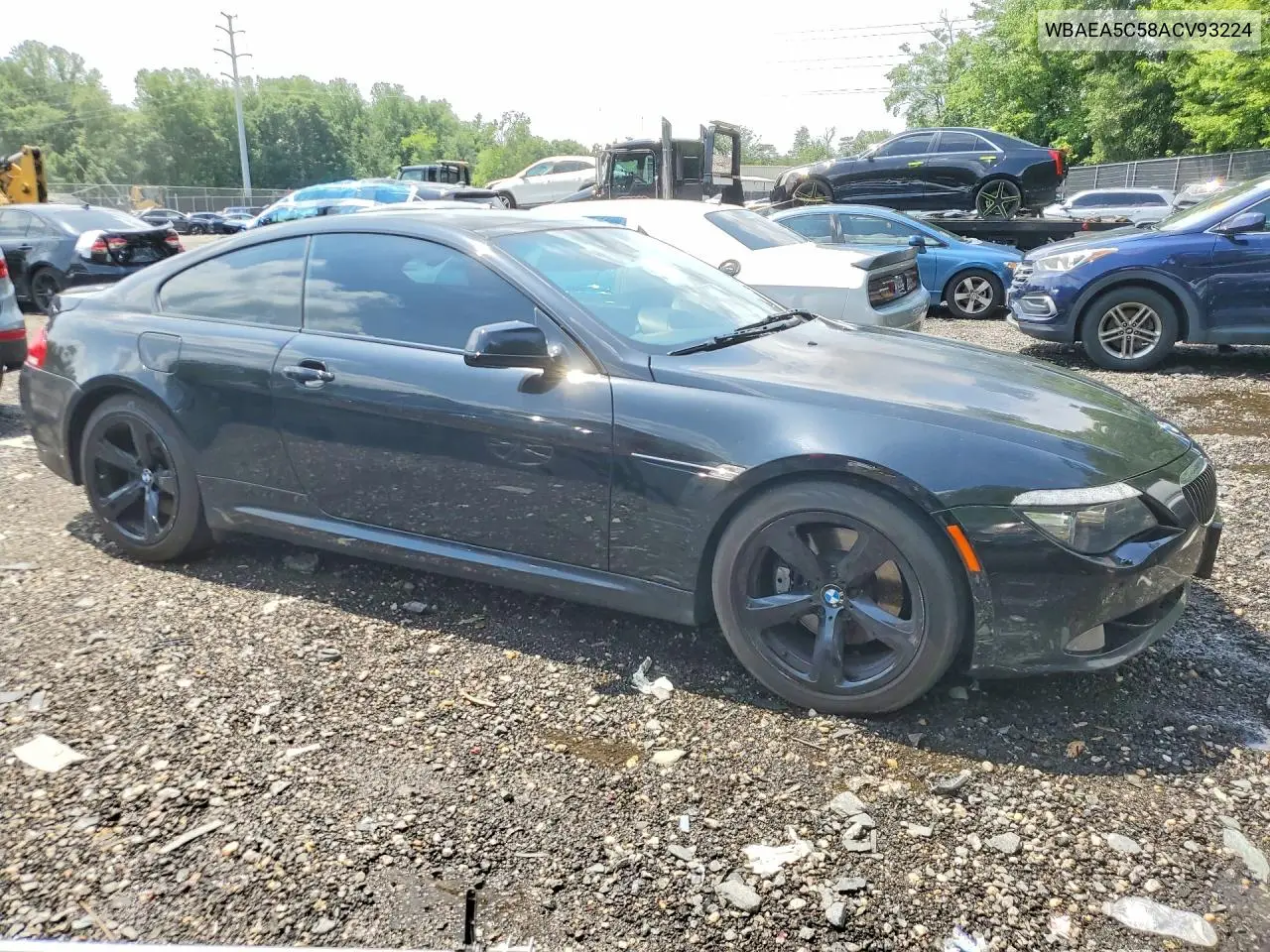 2010 BMW 650 I VIN: WBAEA5C58ACV93224 Lot: 59685986