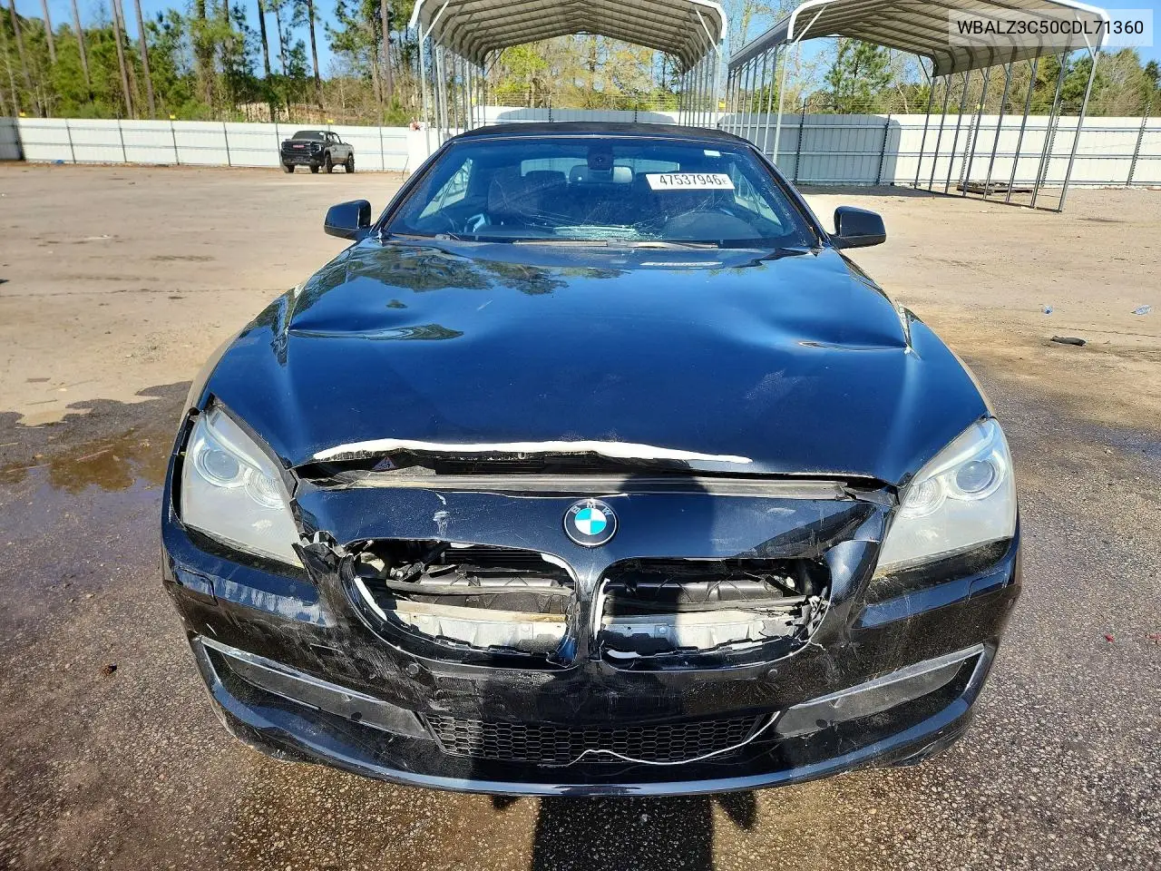 2012 BMW 650 I VIN: WBALZ3C50CDL71360 Lot: 47537946