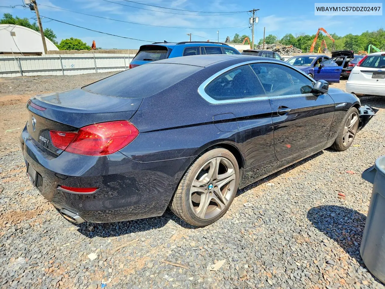 2013 BMW 650 Xi VIN: WBAYM1C57DDZ02497 Lot: 56277806