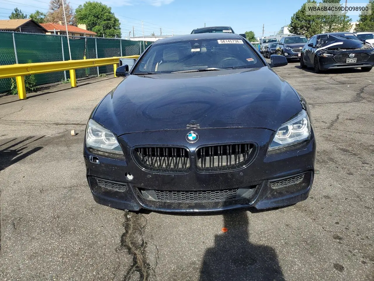 2013 BMW 650 Xi VIN: WBA6B4C59DD098900 Lot: 58145736