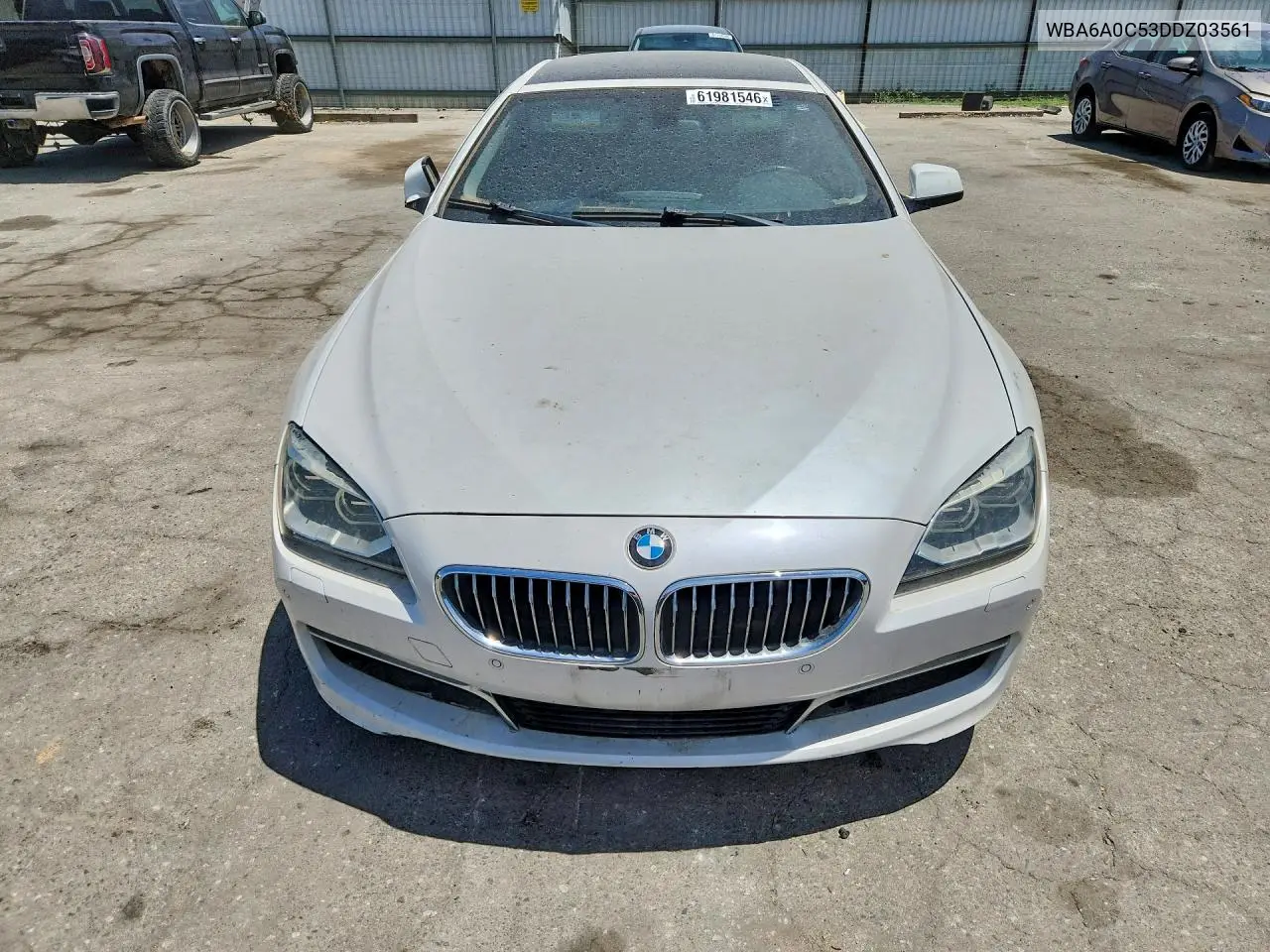 2013 BMW 640 I VIN: WBA6A0C53DDZ03561 Lot: 61981546