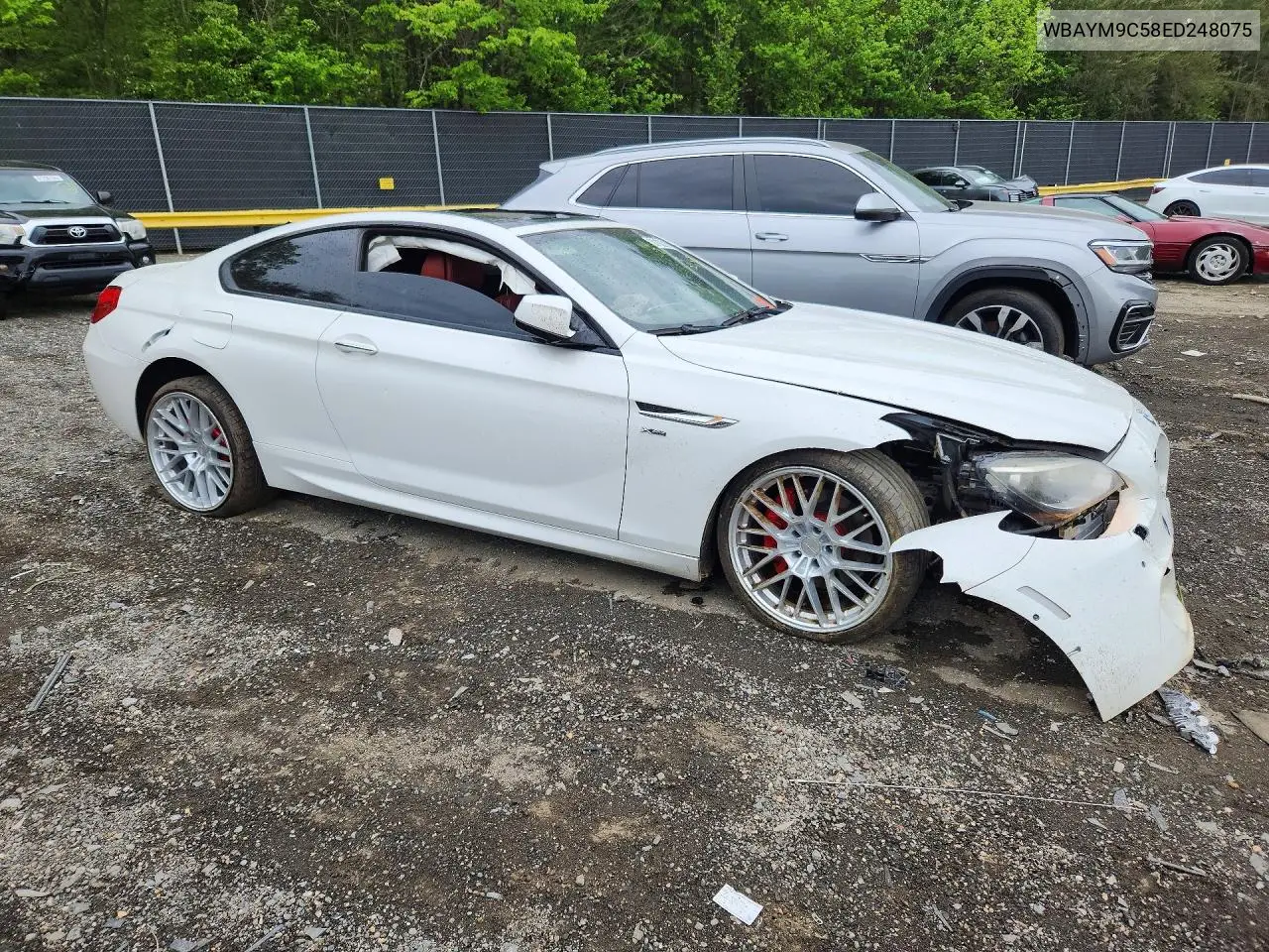 2014 BMW 640 I VIN: WBAYM9C58ED248075 Lot: 50192216