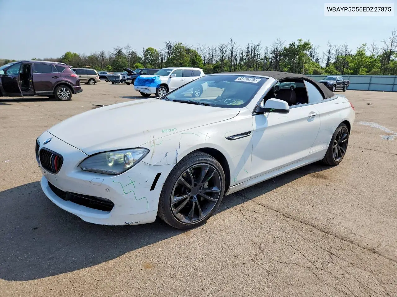 2014 BMW 640 Xi VIN: WBAYP5C56EDZ27875 Lot: 58796236