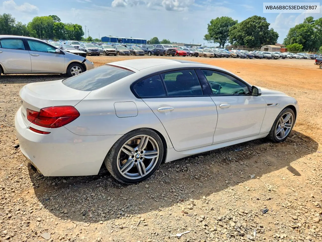 2014 BMW 640 Xi Gran Coupe VIN: WBA6B8C53ED452807 Lot: 58833226