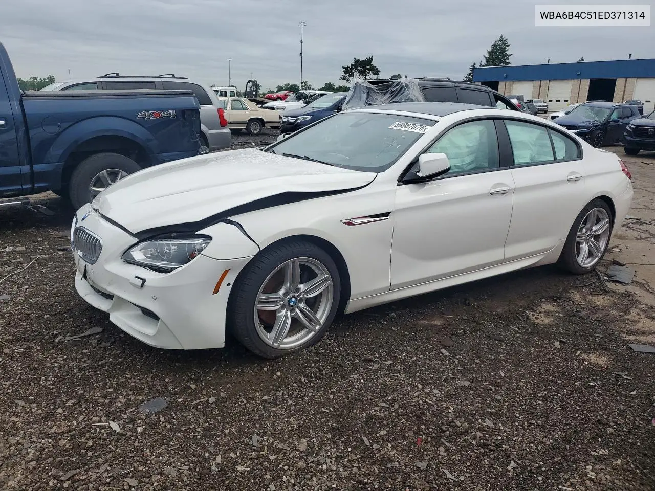 2014 BMW 650 Xi Gran Coupe VIN: WBA6B4C51ED371314 Lot: 59887076