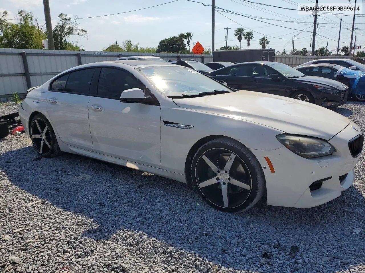 2015 BMW 650 I Gran Coupe VIN: WBA6B2C58FGB99614 Lot: 46126626