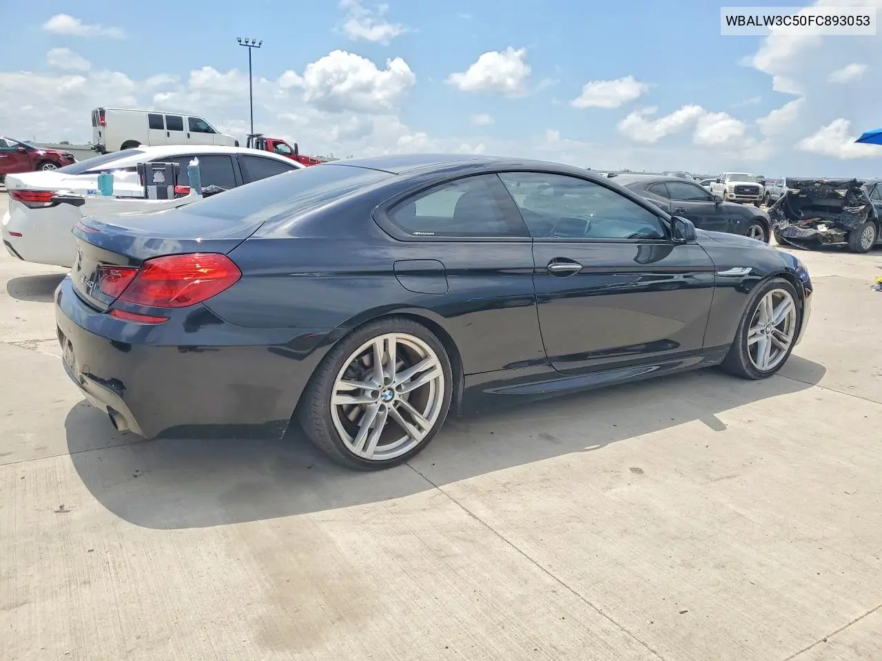 2015 BMW 640 I VIN: WBALW3C50FC893053 Lot: 56302196