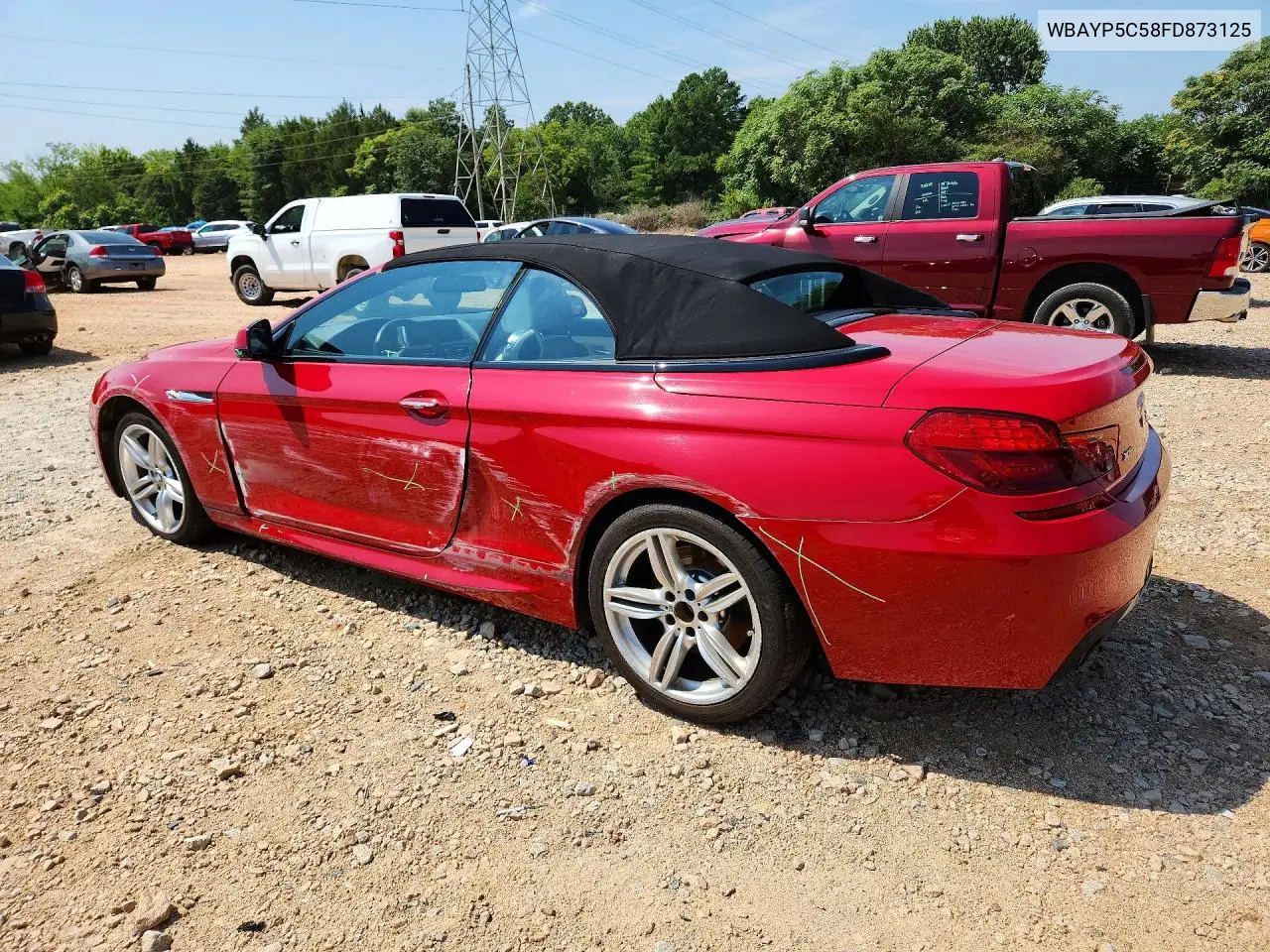 2015 BMW 640 Xi VIN: WBAYP5C58FD873125 Lot: 59144336