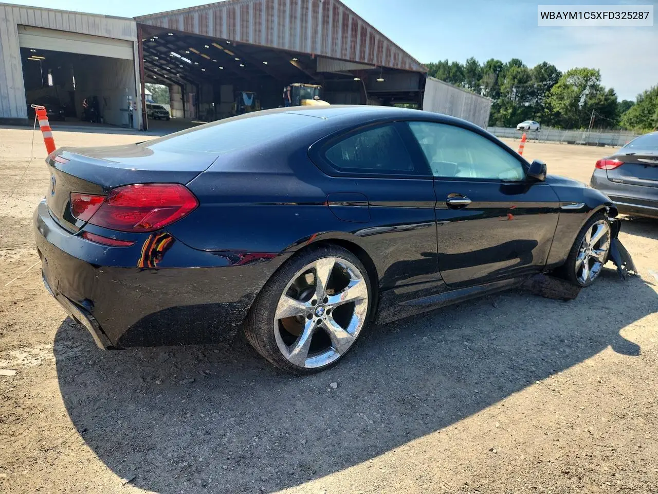 2015 BMW 650 Xi VIN: WBAYM1C5XFD325287 Lot: 59304146