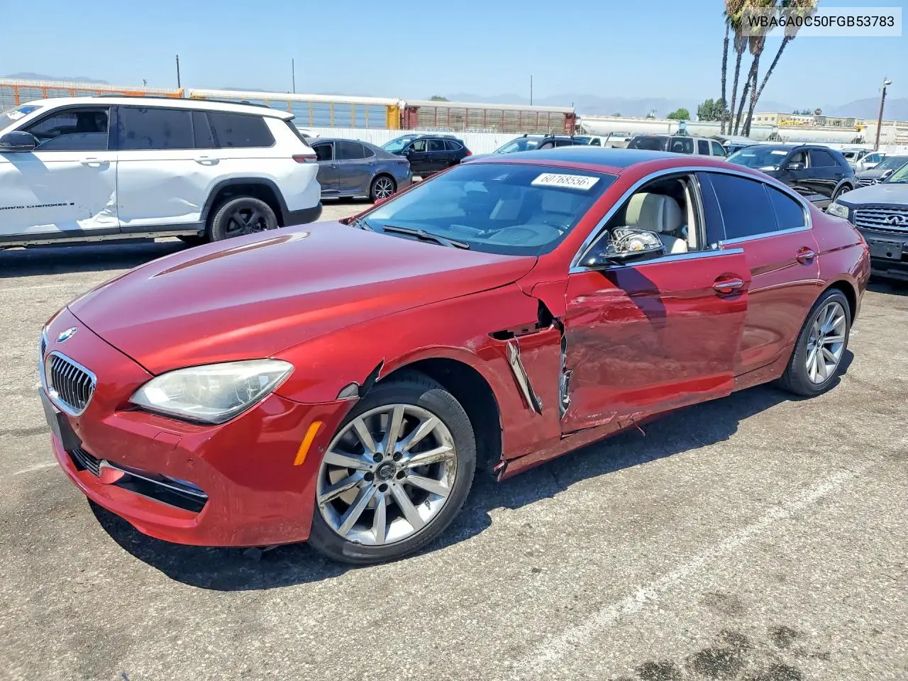 2015 BMW 640 I Gran Coupe VIN: WBA6A0C50FGB53783 Lot: 60768556