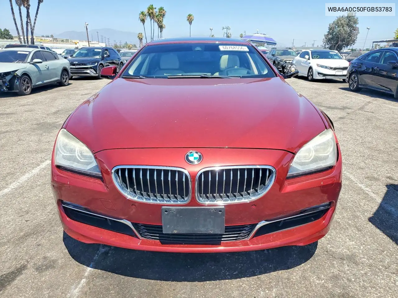 2015 BMW 640 I Gran Coupe VIN: WBA6A0C50FGB53783 Lot: 60768556
