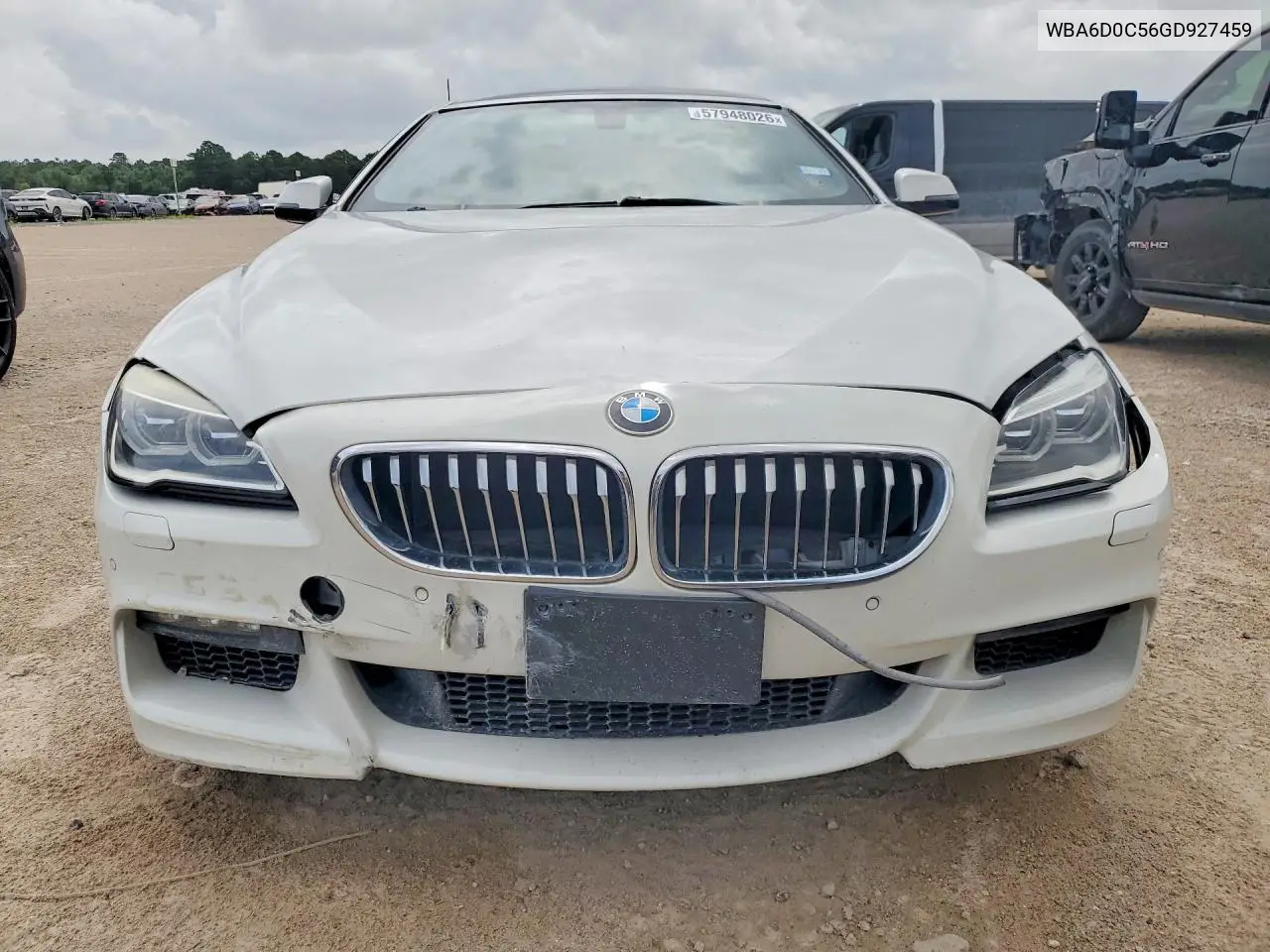 2016 BMW 640 I Gran Coupe VIN: WBA6D0C56GD927459 Lot: 57948026