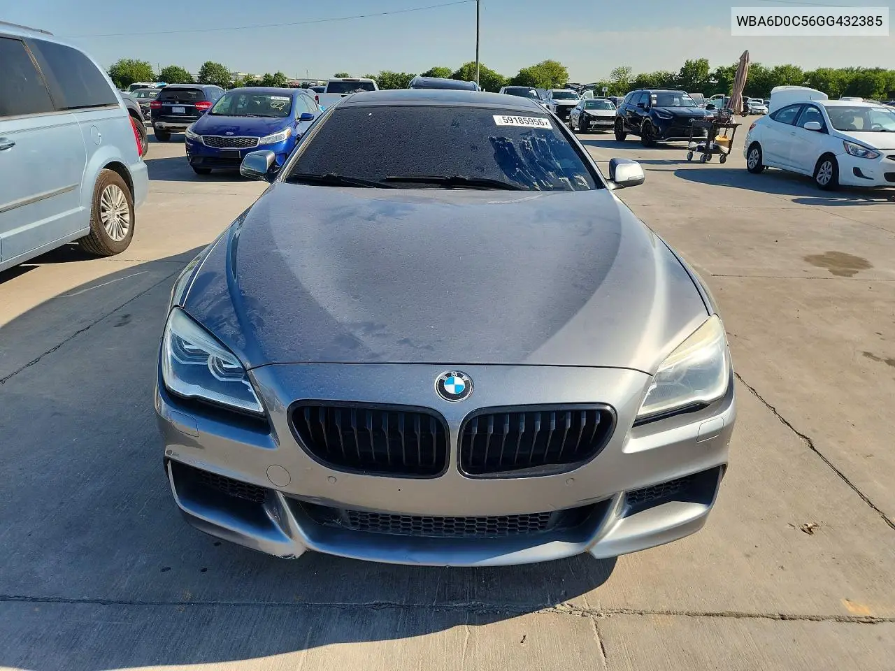 2016 BMW 640 I Gran Coupe VIN: WBA6D0C56GG432385 Lot: 59185956