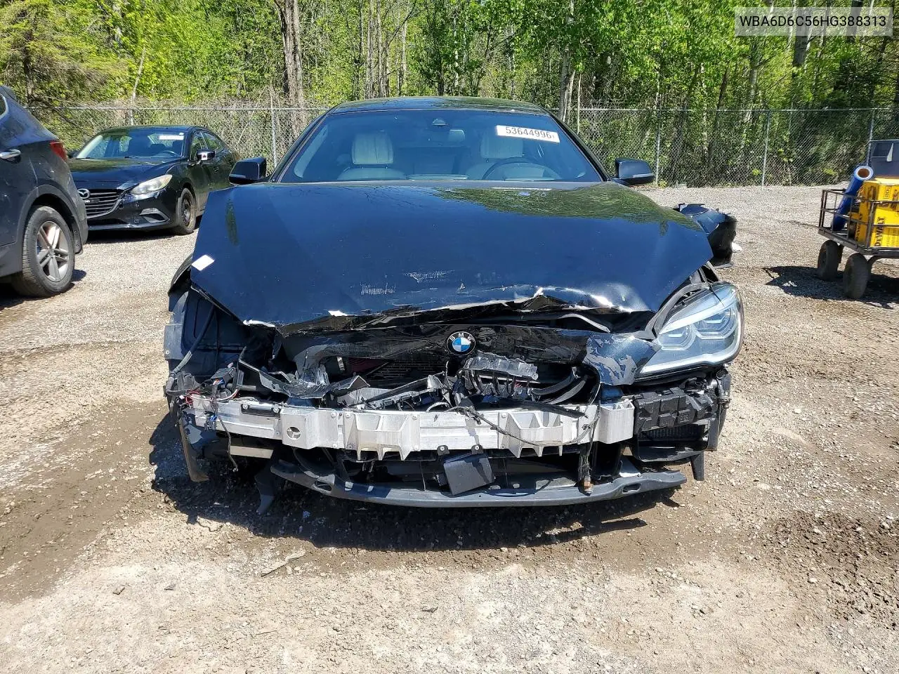 2017 BMW 650 Xi Gran Coupe VIN: WBA6D6C56HG388313 Lot: 53644996