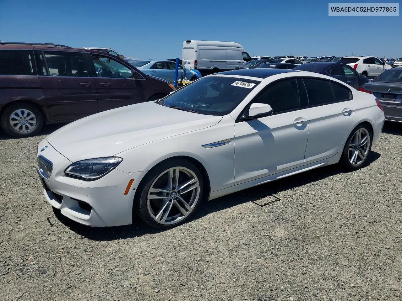 2017 BMW 650 I Gran Coupe VIN: WBA6D4C52HD977865 Lot: 56100836