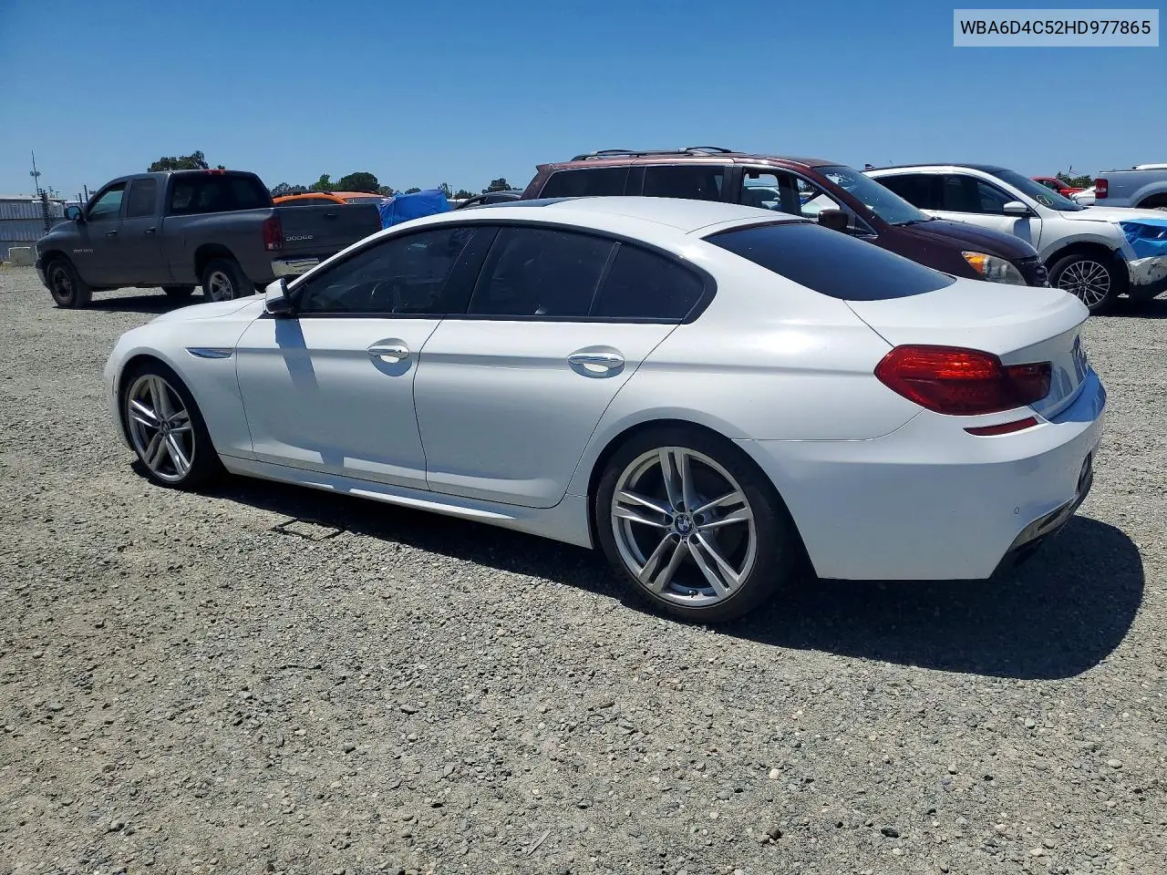 2017 BMW 650 I Gran Coupe VIN: WBA6D4C52HD977865 Lot: 56100836