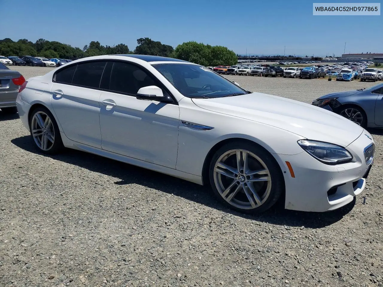 2017 BMW 650 I Gran Coupe VIN: WBA6D4C52HD977865 Lot: 56100836