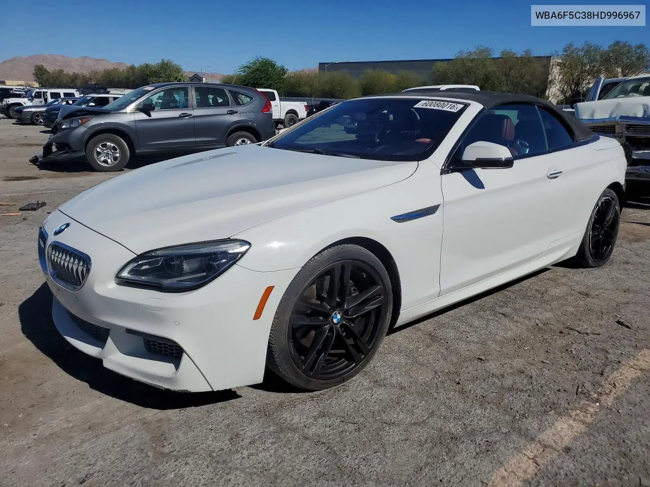 2017 BMW 650 I VIN: WBA6F5C38HD996967 Lot: 60080016
