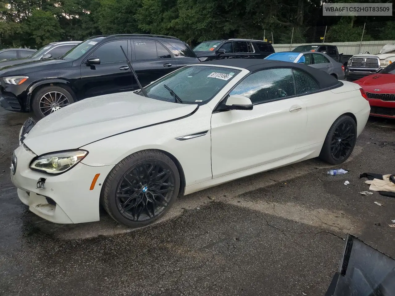 2017 BMW 640 I VIN: WBA6F1C52HGT83509 Lot: 61122496