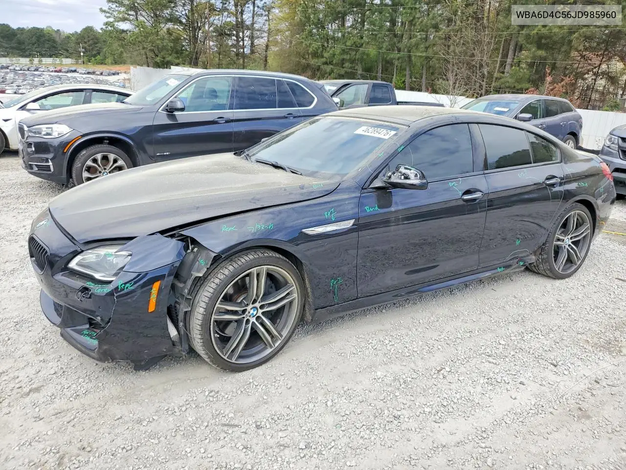 2018 BMW 650 I Gran Coupe VIN: WBA6D4C56JD985960 Lot: 46289476