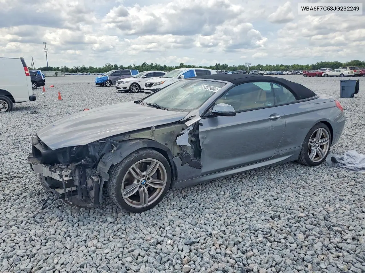 2018 BMW 6 Series VIN: WBA6F7C53JG232249 Lot: 50229006