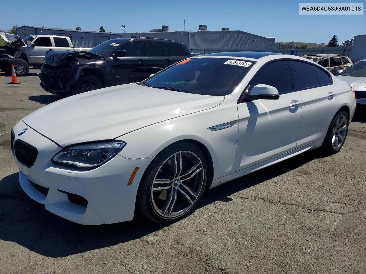 2018 BMW 650 I Gran Coupe VIN: WBA6D4C53JGA01018 Lot: 85613105