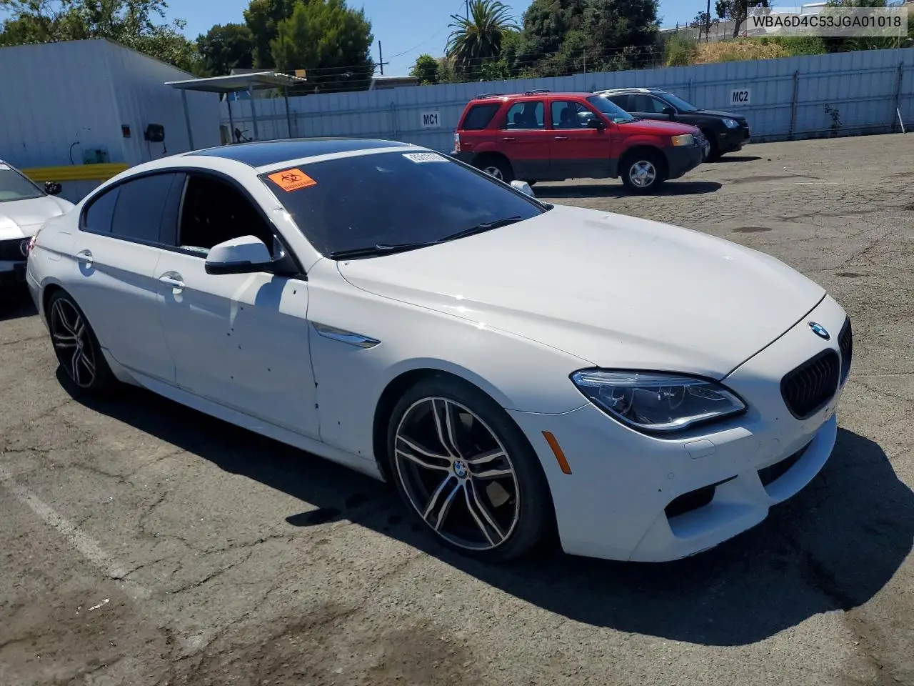 2018 BMW 650 I Gran Coupe VIN: WBA6D4C53JGA01018 Lot: 85613105
