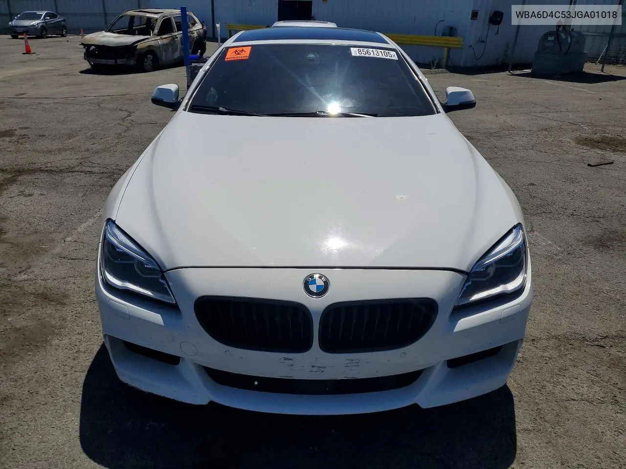 2018 BMW 650 I Gran Coupe VIN: WBA6D4C53JGA01018 Lot: 85613105
