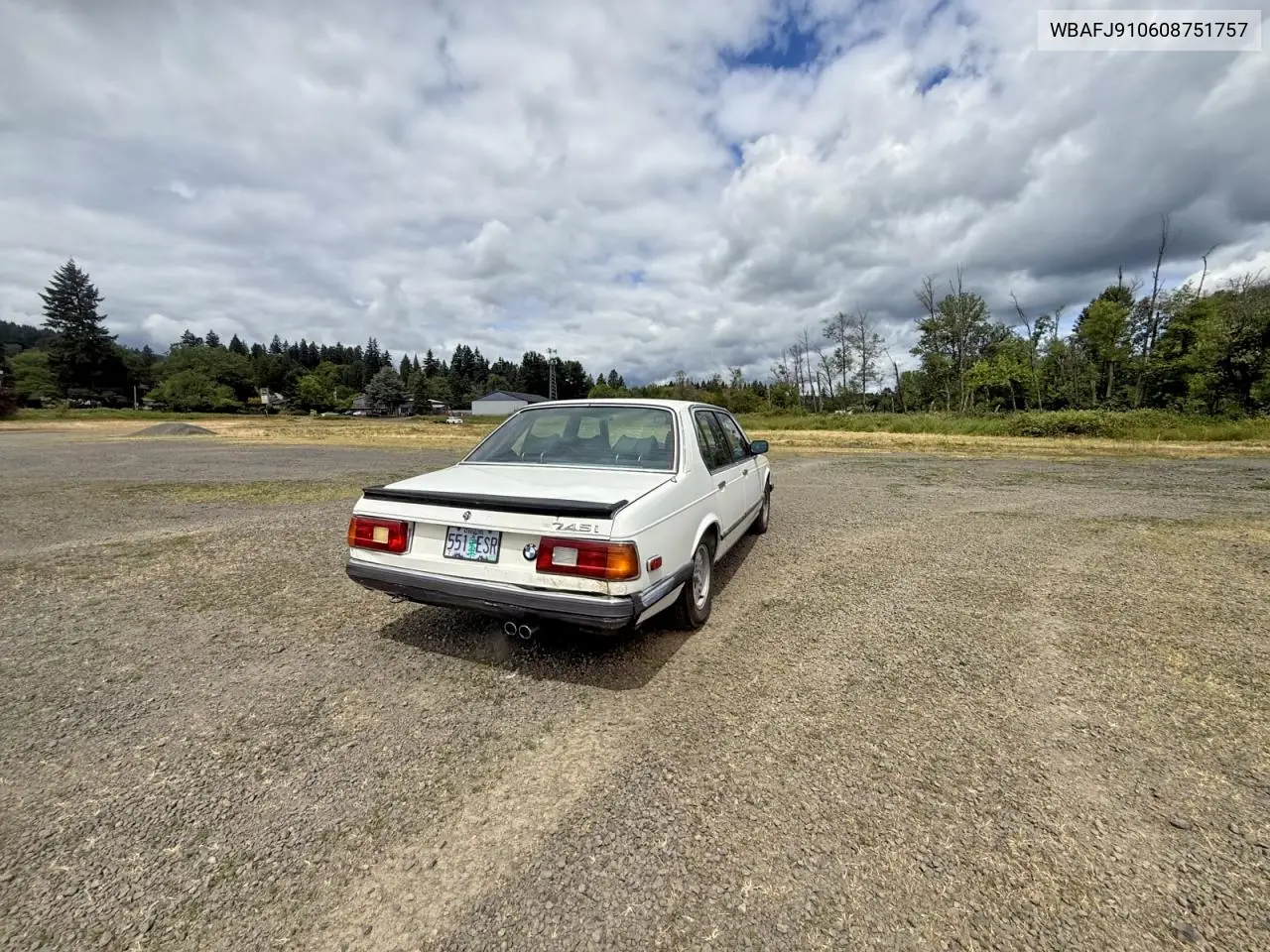 1985 BMW 745 I VIN: WBAFJ910608751757 Lot: 56183876