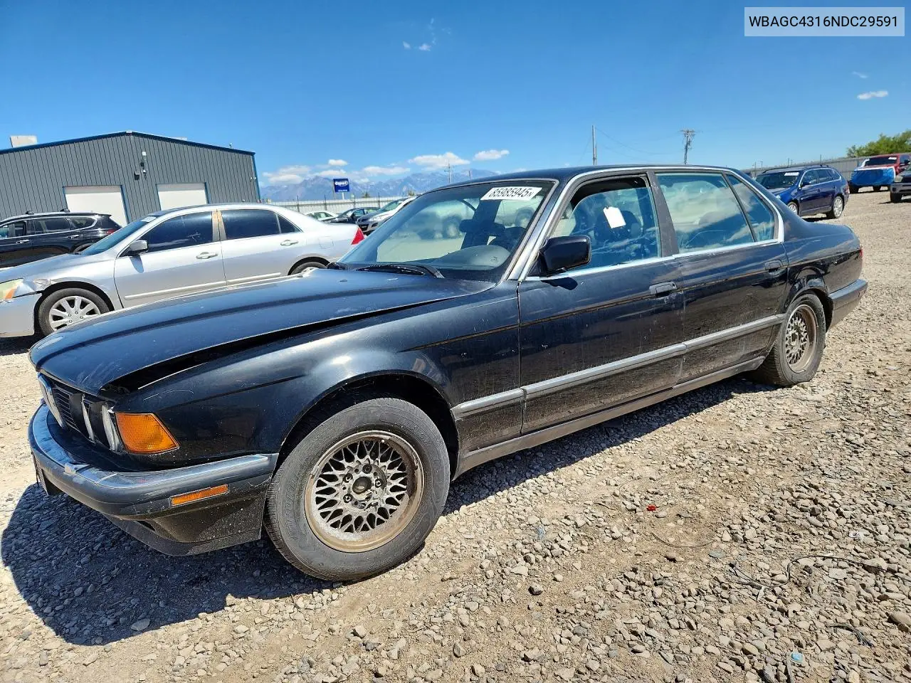 1992 BMW 735 Il VIN: WBAGC4316NDC29591 Lot: 85985945