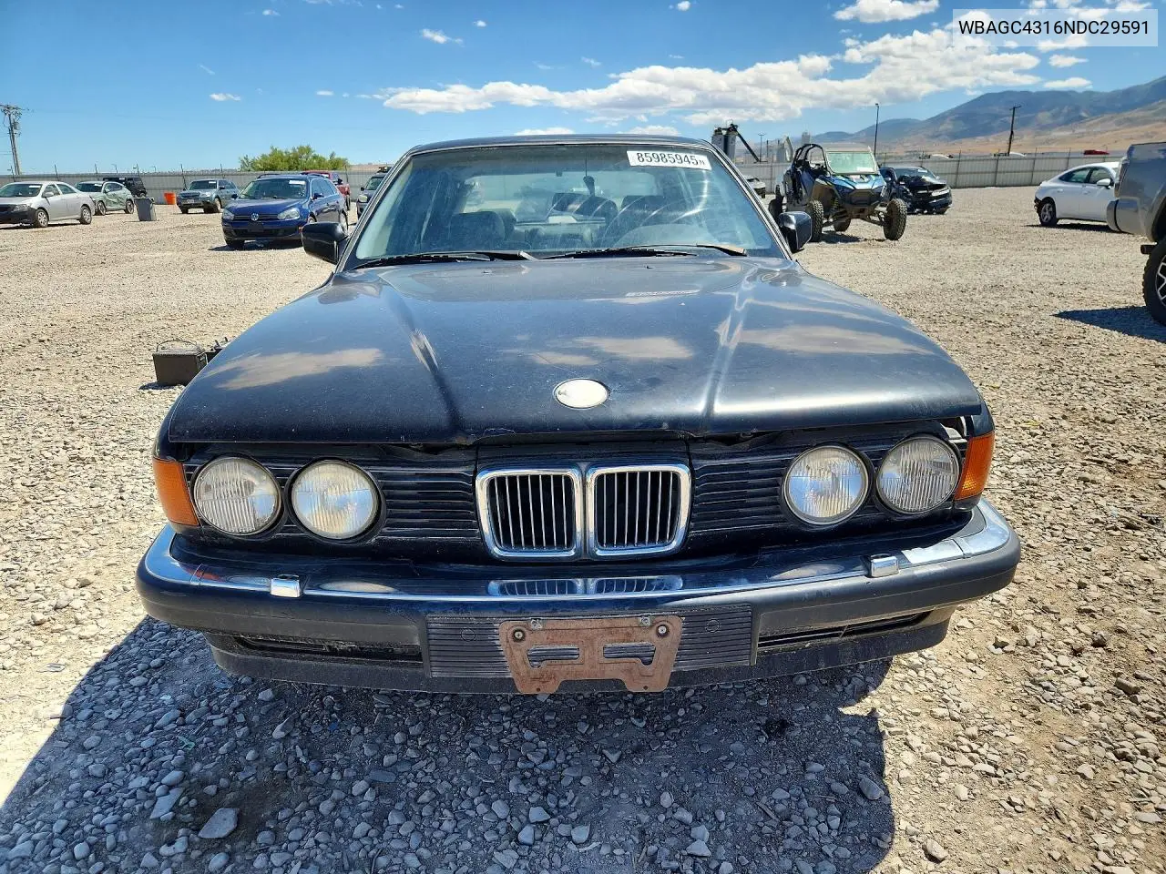 1992 BMW 735 Il VIN: WBAGC4316NDC29591 Lot: 85985945