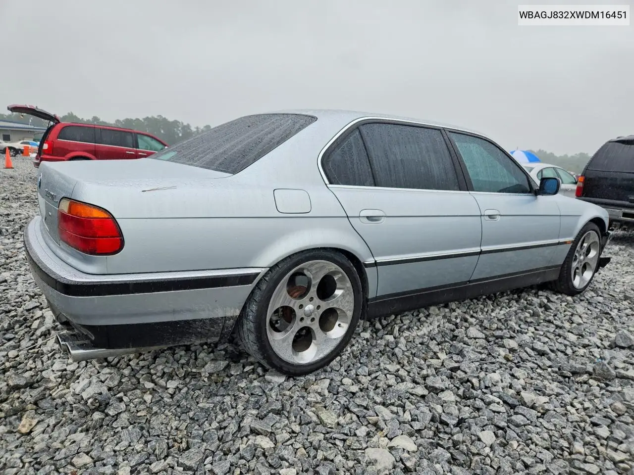 1998 BMW 740 Il VIN: WBAGJ832XWDM16451 Lot: 57545486