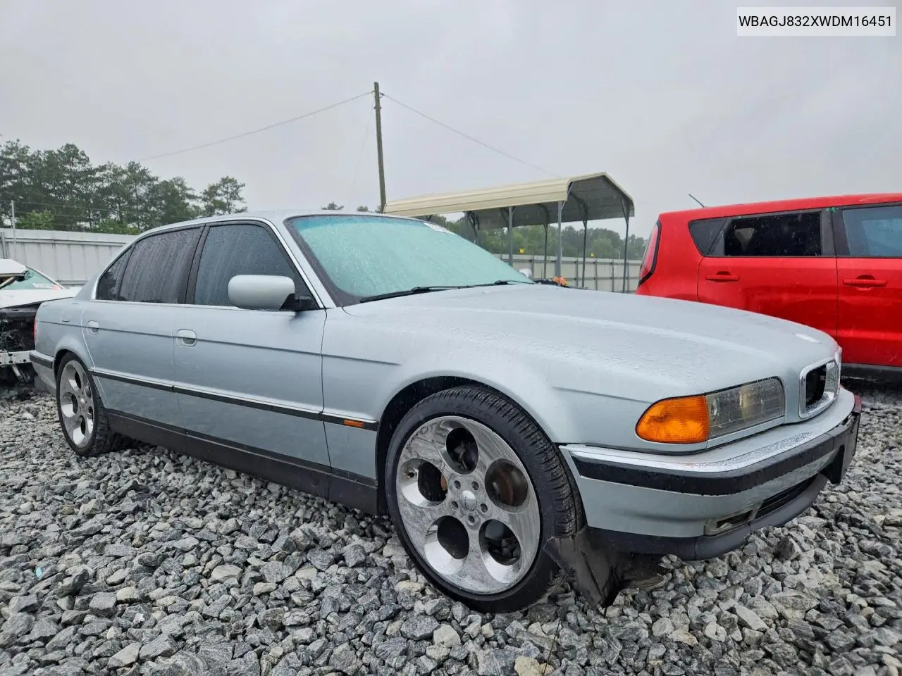 1998 BMW 740 Il VIN: WBAGJ832XWDM16451 Lot: 57545486