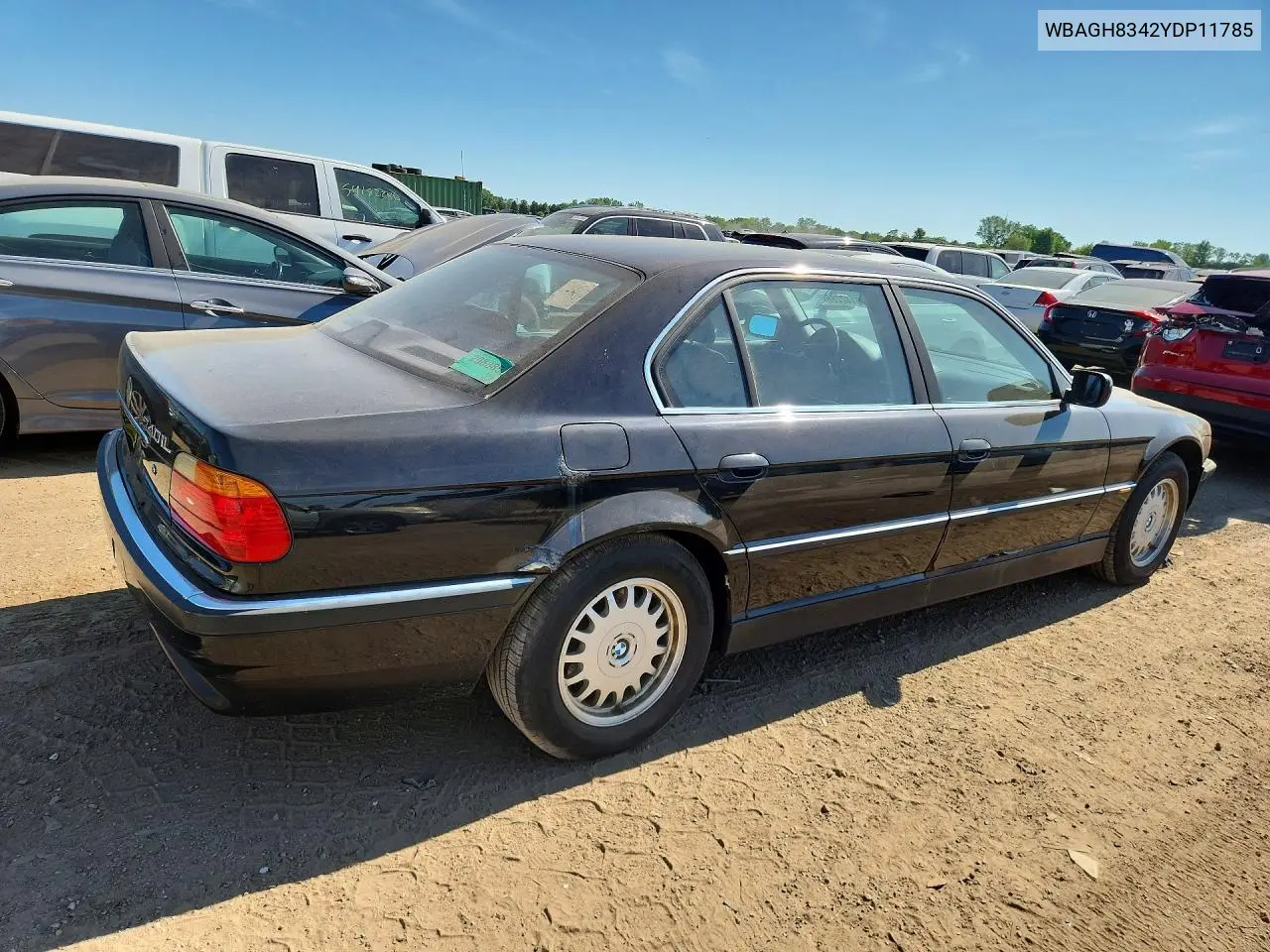 2000 BMW 740 Il VIN: WBAGH8342YDP11785 Lot: 55142286