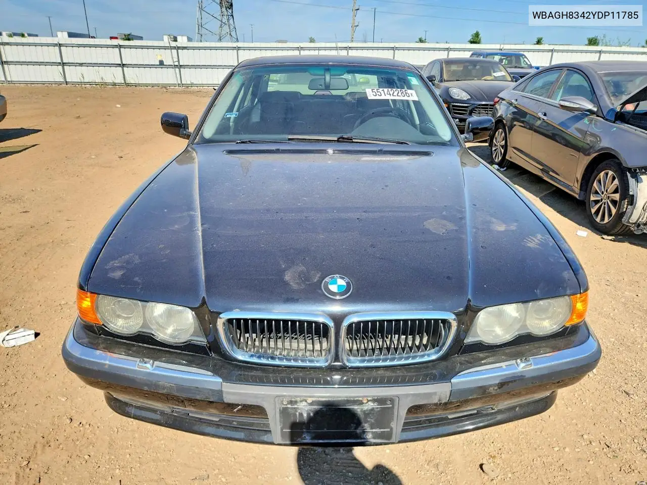 2000 BMW 740 Il VIN: WBAGH8342YDP11785 Lot: 55142286
